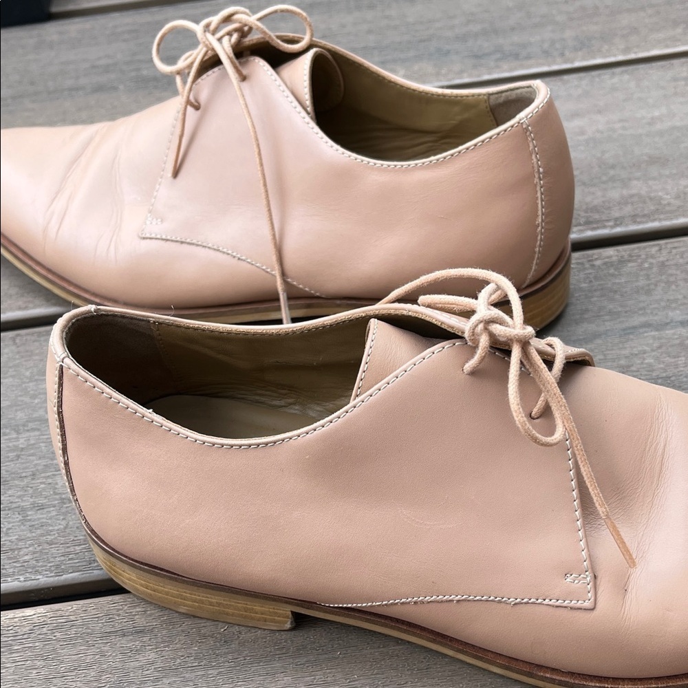 Everlane The Modern Oxford Blush Creme Leather Derby Shoes - Size 10.5 - Picture 14 of 16